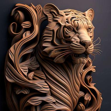 3D model Cinderella tigress famous animal (STL)